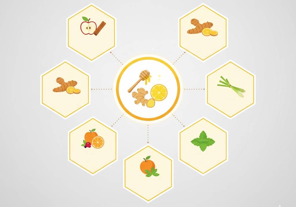 Kết hợp mật ong gừng chanh với đa nguyên liệu