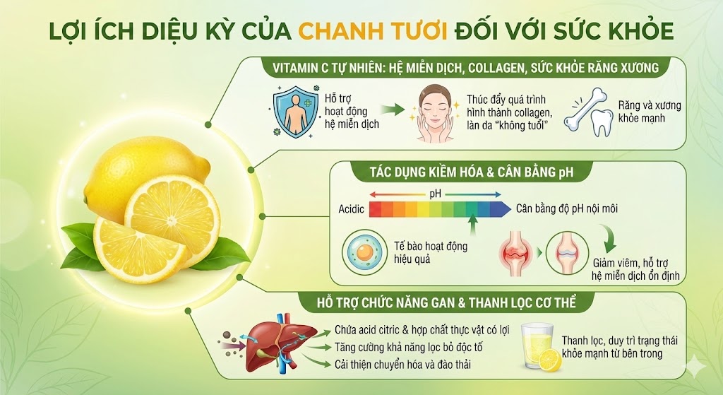 Lợi ích diệu kỳ của chanh tươi với sức khoẻ