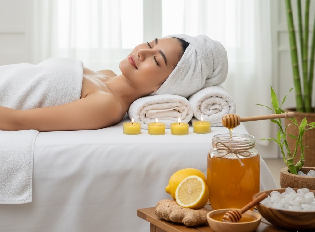 Mật ong gừng chanh giúp làm đẹp tự nhiên