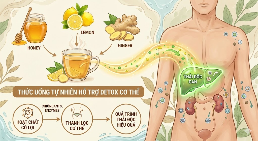 công dụng của mật ong gừng chanh