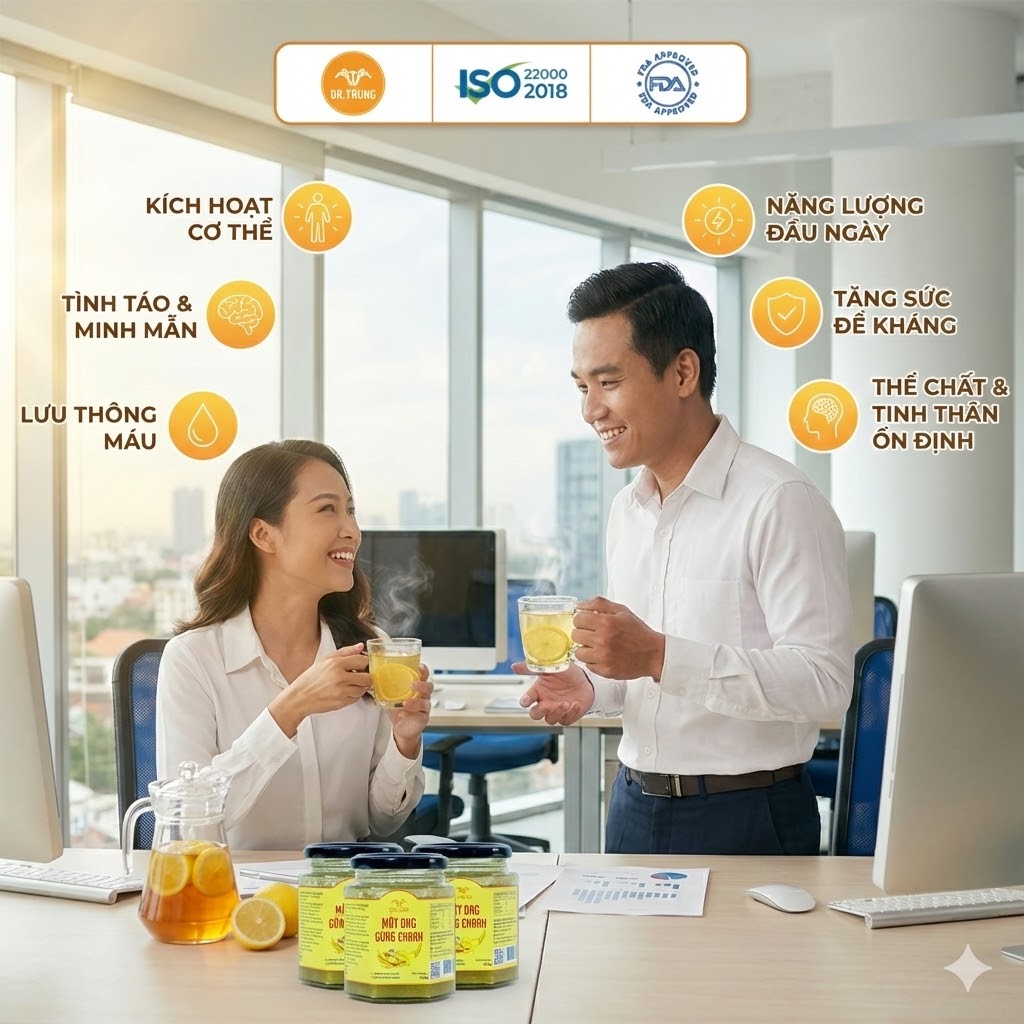 công dụng của mật ong gừng chanh