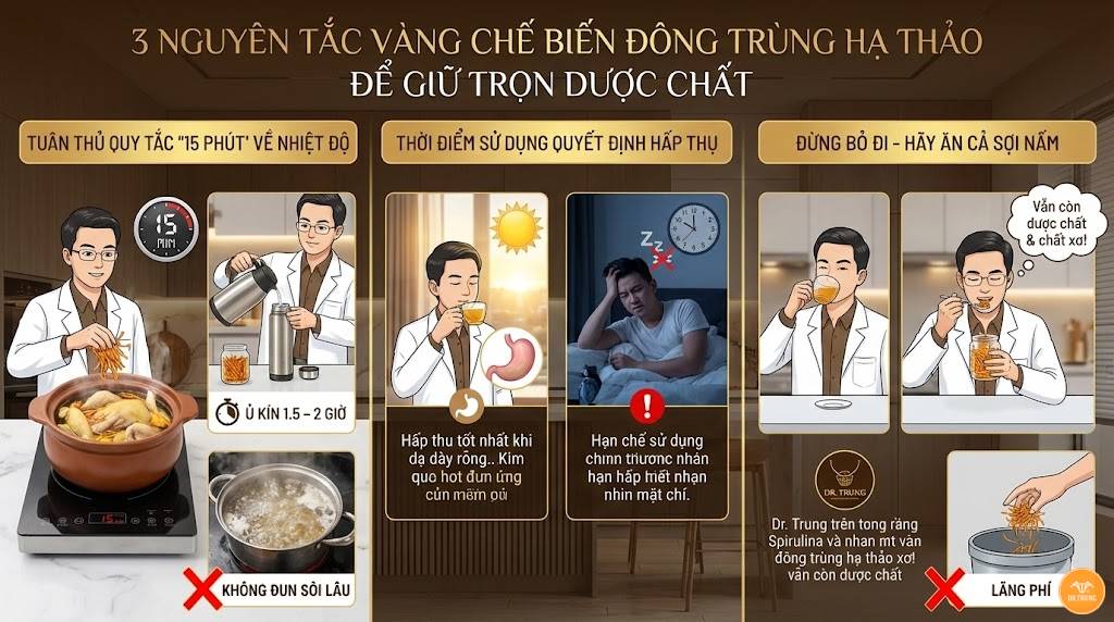 Cách chế biến đông trùng hạ thảo