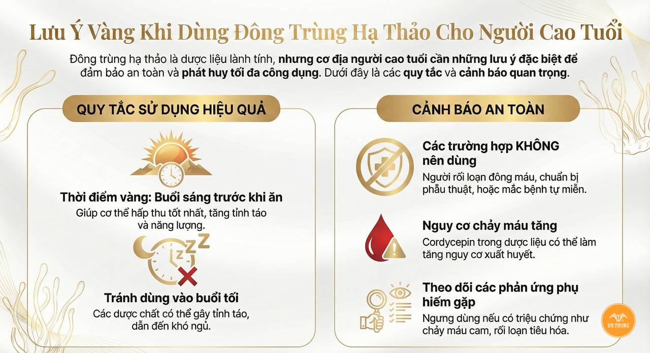 Đông trùng hạ thảo đối với người cao tuổi