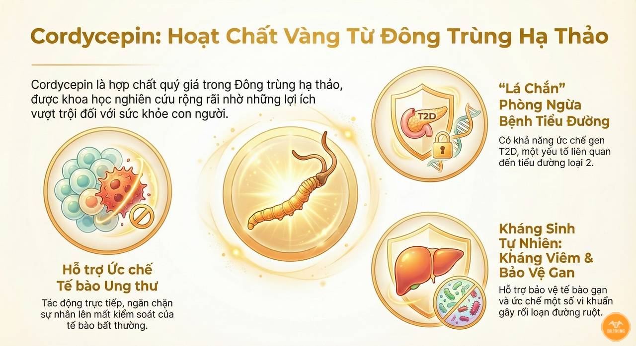 Thành phần dược chất trong đông trùng hạ thảo