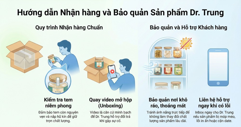 Lưu ý khi mua đông trùng hạ thảo dr Trung Đà Nẵng online