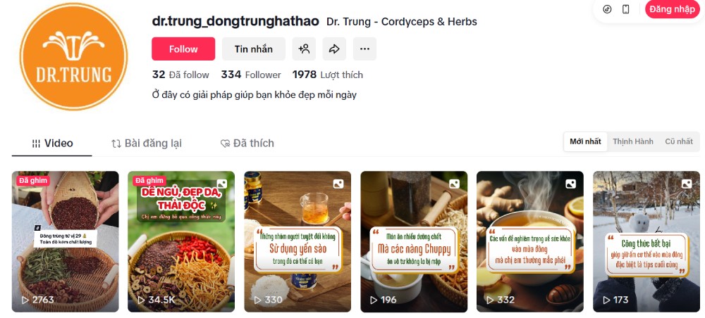 Mua Đông Trùng Hạ Thảo Dr. Trung Đà Nẵng Online