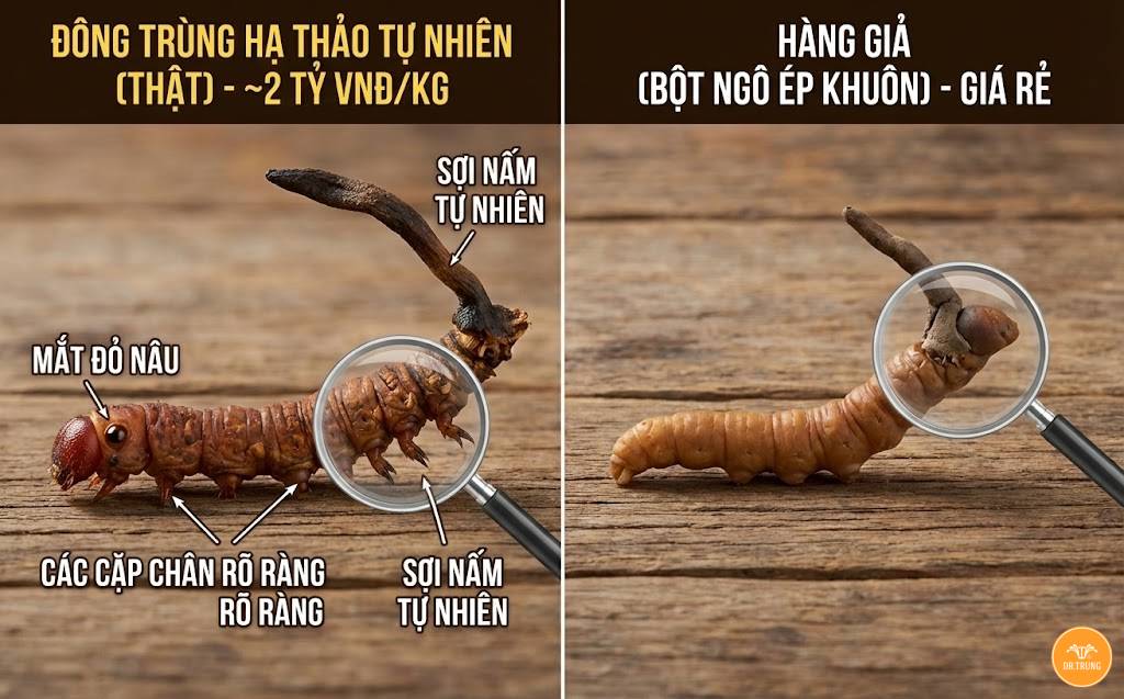 tiêu chí chọn mua đông trùng hạ thảo